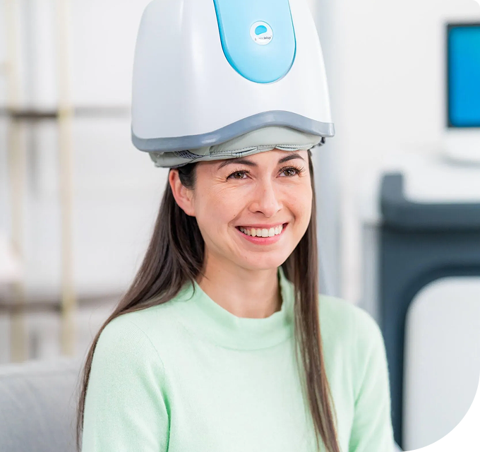 women getting TMS therapy