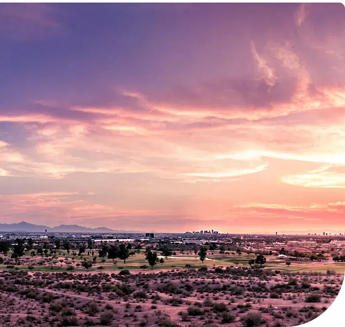 sunset over Arizona