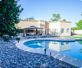 pool area at our inpatient drug rehab in phoenix