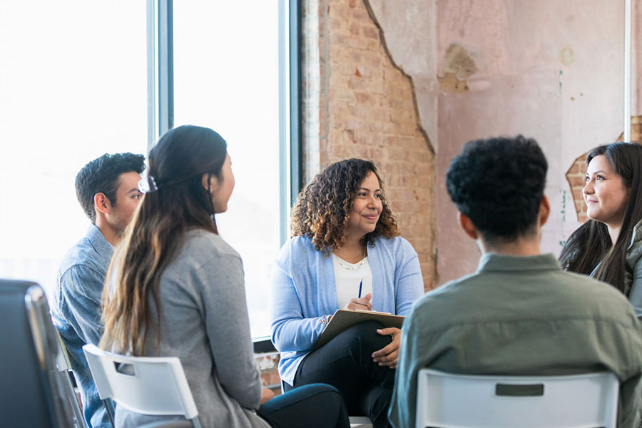 Supportive group therapy session for overcoming relationship PTSD Supportive group therapy session for overcoming relationship PTSD