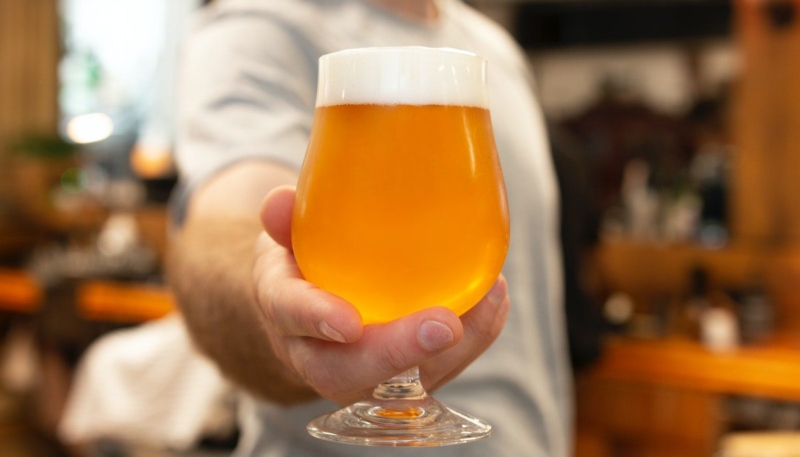 a glass of beer